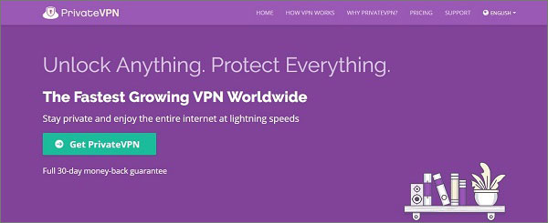  PrivateVPN - بهترین رمزگذاری VPN 