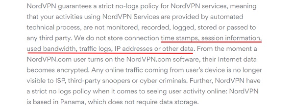  NordVPN logging 