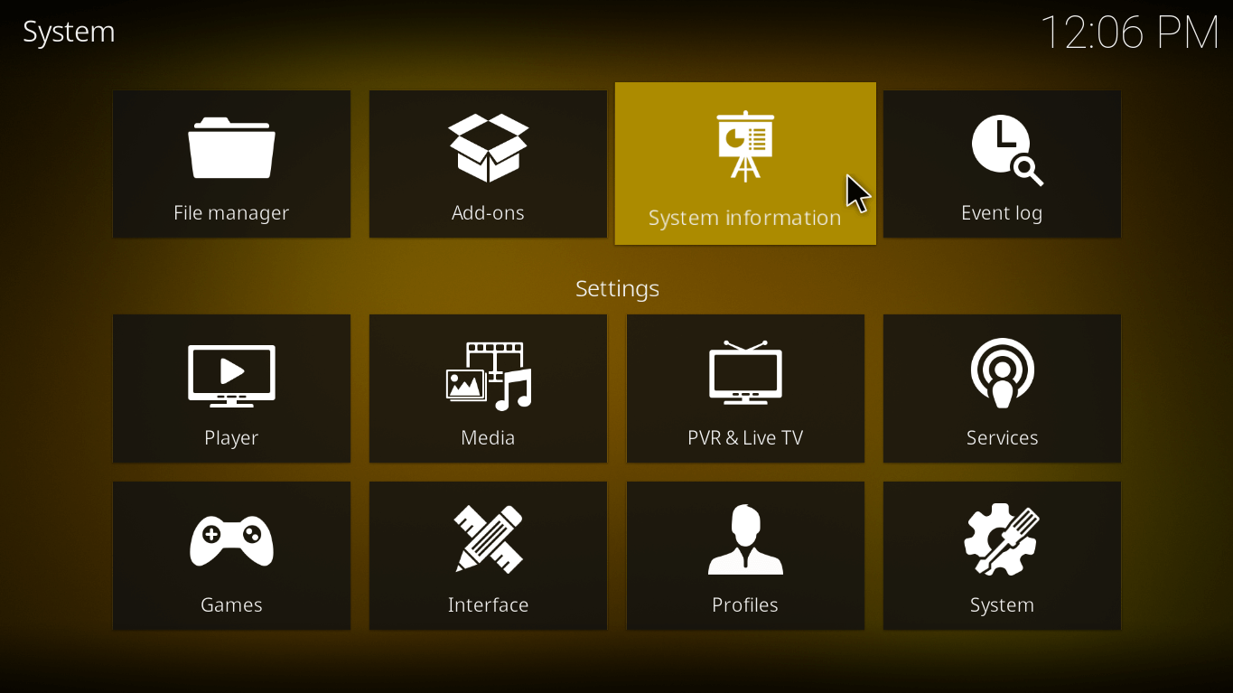  Kodi کلیک کنید -system-information "width =" 750 "height =" 421 "srcset =" https://144839-418331-2-raikfcquaxqncofqfm.stackpathdns.com/wp-content/uploads/2019/06/Kodi-system-information. png 1365w، https://144839-418331-2-raikfcquaxqncofqfm.stackpathdns.com/wp-content/uploads/2019/06/Kodi-system-inform-300x169.png 300w ، https://144839-418331-2- raikfcquaxqncofqfm.stackpathdns.com/wp-content/uploads/2019/06/Kodi-system-information-768x432.png 768w، https://144839-418331-2-raikfcquaxqncofqfm.stackpathdns.com/wpscns /06/Kodi-system-information-1024x575.png 1024w "size =" (حداکثر عرض: 750px) 100vw ، 750px 