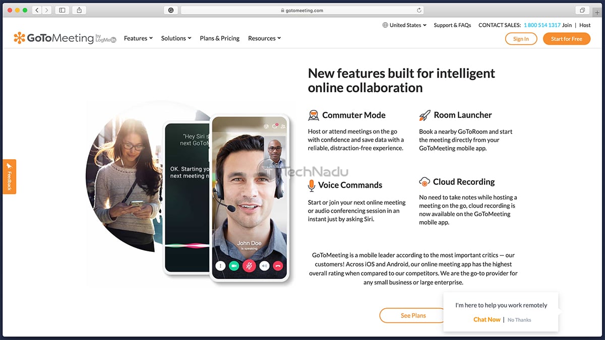  GoToMeeting وب سایت صفحه اصلی 