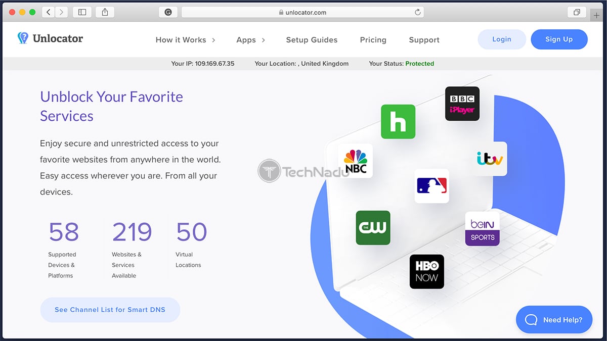  Unlocator پشتیبانی وب سایت های رفع انسداد 