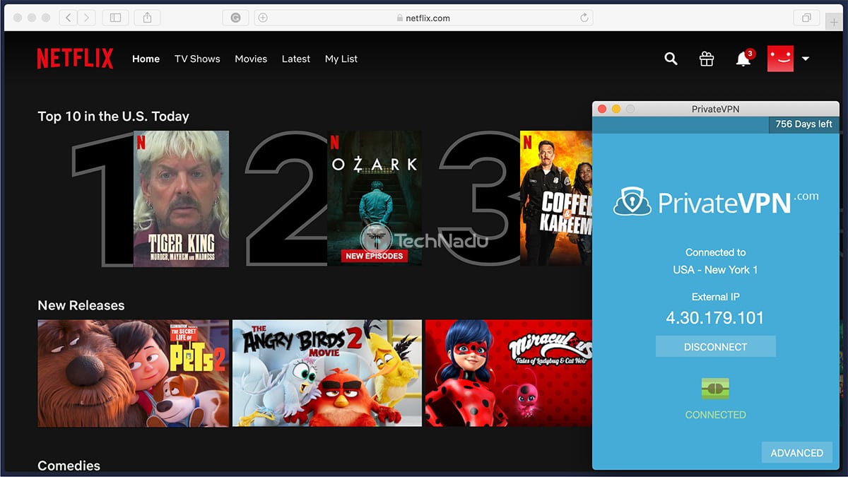  PrivateVPN Unblocks Netflix USA 