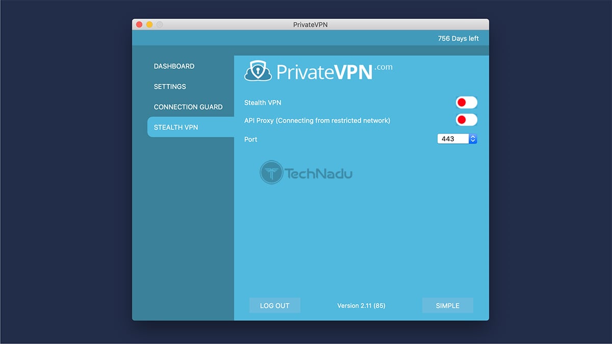 تنظیمات برگزیده PrivateVPN StealthVPN 