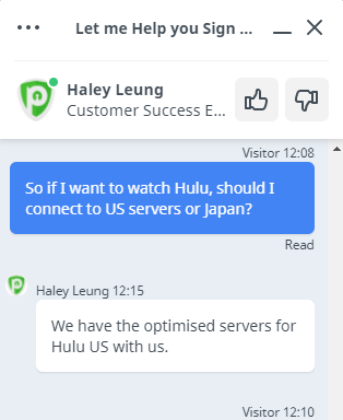 گزارش پشتیبانی مشتری PureVPN