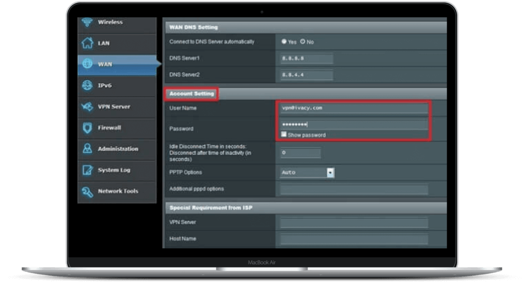  setup-apple-tv-vpn-on-physical-router-3" width = "1024" height = "551" srcset = "// 144839-418331-2-raikfcquaxqncofqfm. stackpathdns.com/wp-content/uploads/2020/03/setup-apple-tv-vpn-on-physical-router-3-1024x551-1.pn g 1024w، //144839-418331-2-raikfcquaxqncofqfm.stackpathdns.com/wp-content/uploads/2020/03/setup-apple-tv-vpn-on-physical-router-3-1024x551-1-300x161.png 300w ، //144839-418331-2-raikfcquaxqncofqfm.stackpathdns.com/wp-content/uploads/2020/03/setup-apple-tv-vpn-on-physical-router-3-1024x551-1-768x413.png 768w "sizes =" (max-width: 1024px) 100vw، 1024px "/> </noscript></p>
<ul>
<li> بعد ، از طریق منوی تنظیمات حساب ، نام کاربری خود را به همراه گذرواژه </li>
<li> ارائه دهید. اکنون از کشویی PPTP ،" خودکار "را انتخاب کنید ، یا می توانید رمزگذاری "MPPE 128" را انتخاب کنید </li>
<li> در مرحله بعدی ، باید مکان سرور VPN را که می خواهید به آن متصل شوید نیز وارد کنید. می توانید بهترین ارائه دهنده VPN موجود را از ارائه دهنده VPN خود بخواهید. </li>
<li> سرانجام ، روی Apply کلیک کنید و روتر خود را مجدداً راه اندازی کنید </li>
</ul>
<p> تمام شد ، شما به صورت دستی VPN را روی روتر خود پیکربندی کرده اید. اکنون می توانید به سادگی Apple TV خود را به روتر تازه پیکربندی شده خود متصل کرده و به محتوای قفل شده جغرافیایی مورد نظر خود دسترسی پیدا کنید. </p>
<p> اگر می خواهید از روتر خود با سیستم عامل DD-WRT استفاده کنید ، می توانید این راهنما را در DD-WRT پیدا کنید. راه اندازی مفید است. </p>
<h3> روش 2: خرید روتر VPN از قبل پیکربندی شده </h3>
<p> اگر نمی خواهید از روش اول استفاده کنید یا برایتان سخت است ، ممکن است این روش را خیلی راحت تر پیدا کنید. تمام آنچه که شما نیاز دارید بهترین روتر VPN از قبل پیکربندی شده و کمی ترفند است. </p>
<p> اگر شما علاقه مند به خرید روتر از قبل پیکربندی شده هستید ، ممکن است معامله خوبی در Flash Routers.com پیدا کنید. آنها تقریباً برای همه ارائه دهندگان معروف VPN روترهای از پیش تنظیم شده زیادی ارائه می دهند. </p>
<p> اگرچه توجه داشته باشید که خرید روترهای از پیش پیکربندی شده می تواند بسیار گران باشد. قیمت برخی از آنها تا 300 دلار هم می رسد. گفته شد ، با هزینه اضافی ، پشتیبانی و راحتی بهتری خواهید داشت. </p>
<h3 id=