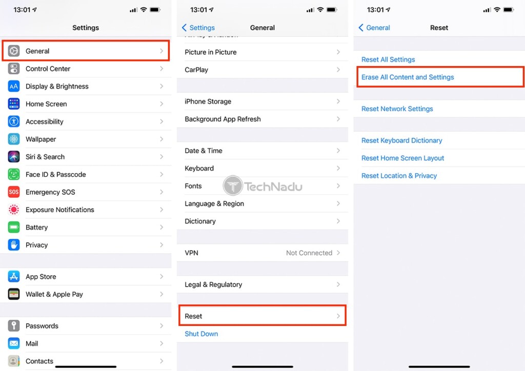  مراحل بازنشانی آیفون به تنظیمات کارخانه iOS 