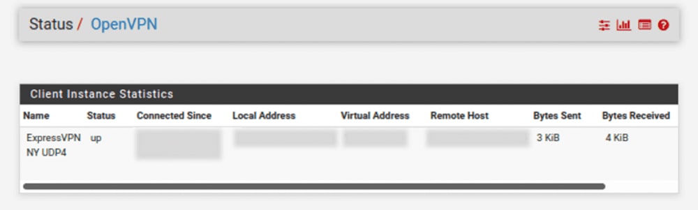 بررسی وضعیت ExpressVPN در pfSense