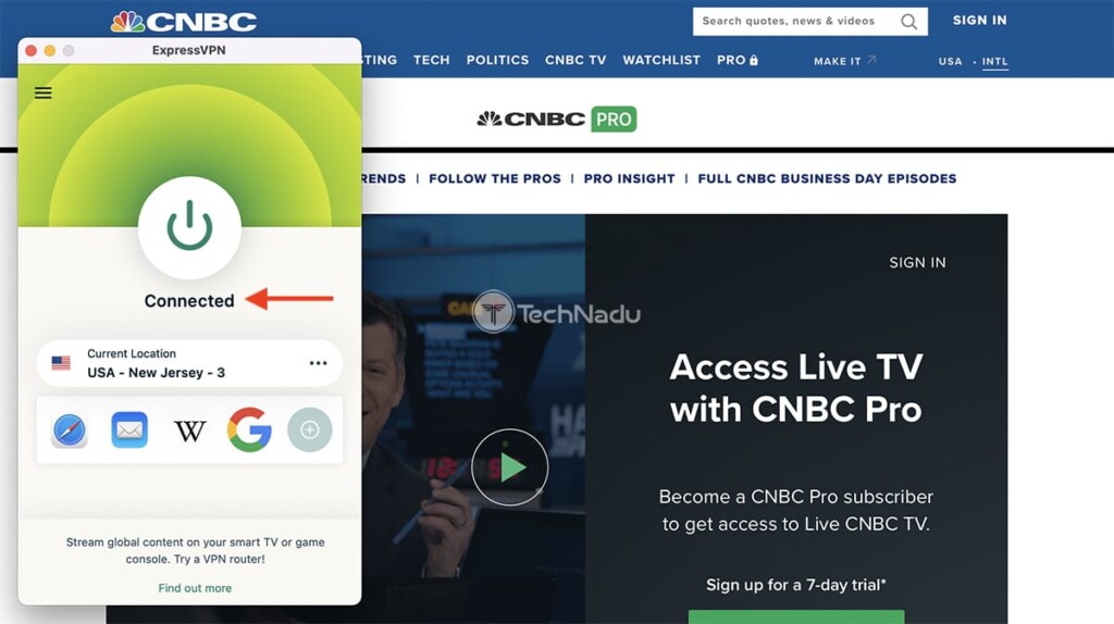  تماشای CNBC PRO در خارج از ایالات متحده از طریق ExpressVPN 
