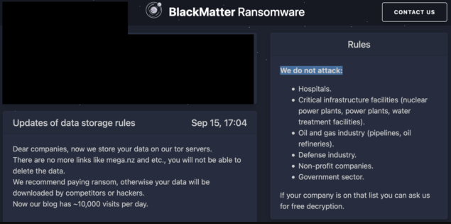  blackmatter-ransomware-gang "width =" 635 "height =" 315 "srcset =" // 144839-418331-2-raikfcquaxqncofqfm.stackpathdns.com/ wp-content/uploads/2021/09/blackmatter-ransomware-gang.png 635w، //144839-418331-2-raikfcquaxqncofqfm.stackpathdns.com/wp-content/uploads/2021/09/blackmatter-ransomware-gang-300x149 .png 300w "sizes =" (max-width: 635px) 100vw، 635px "/> 

<p id=